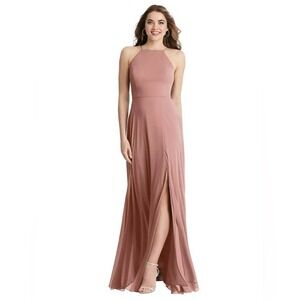 Lovely High Neck Chiffon Bridesmaid Dress